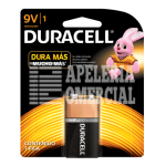 PILAS DURACELL 9V PAQ. C/1